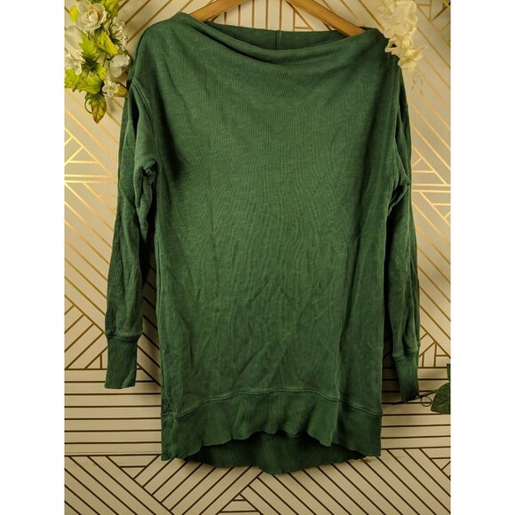 Anthropologie Pilcro Letterpress Mock Neck Sweater pullover Green Size XS - Picture 5 of 8